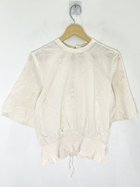 Floral Back Knot Top