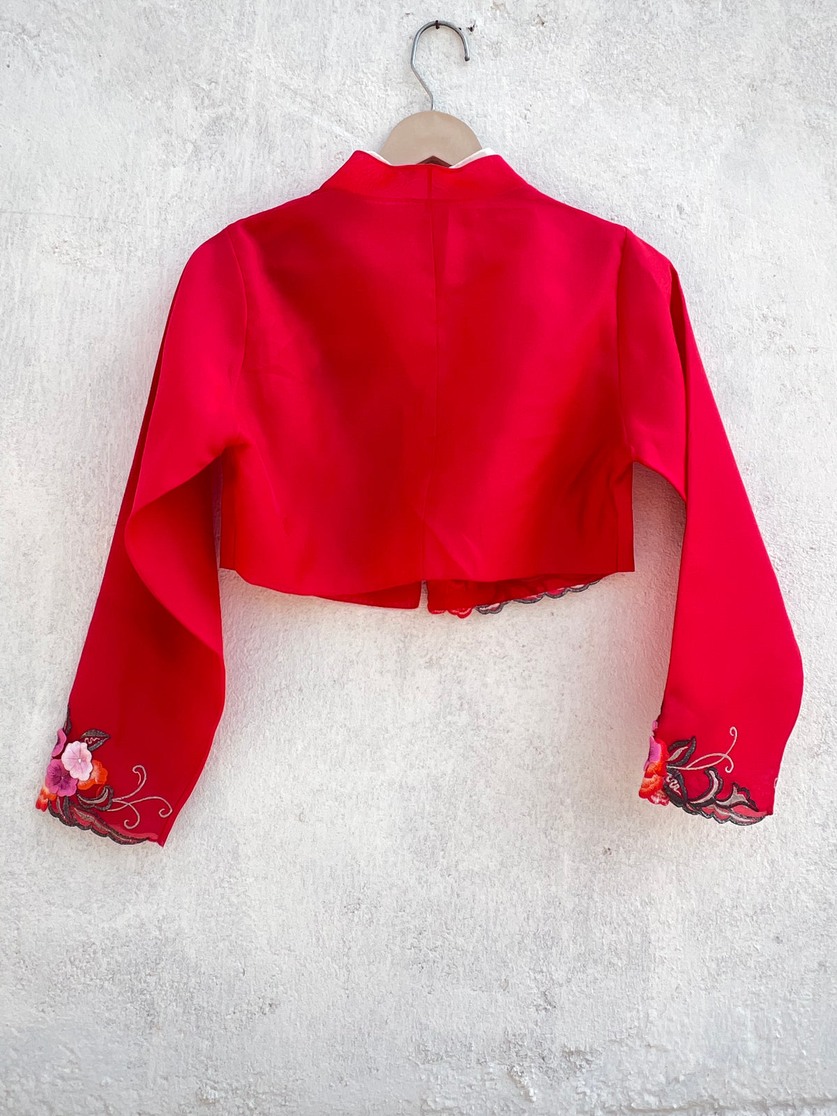 Red Floral Jacket: 32”