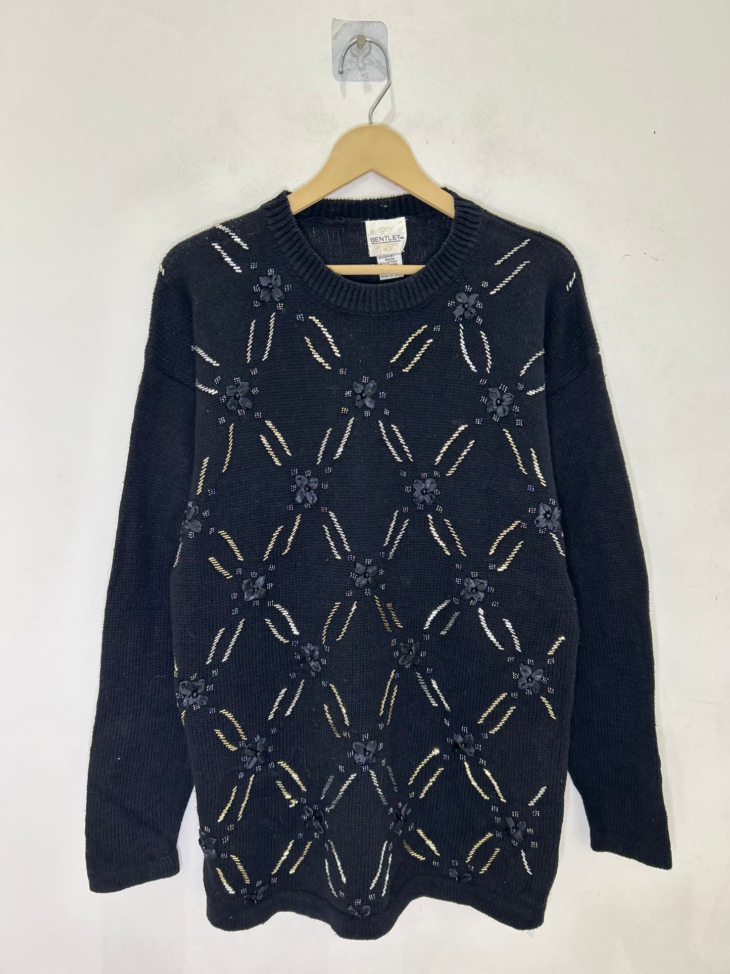 Embellished Black Cardigan