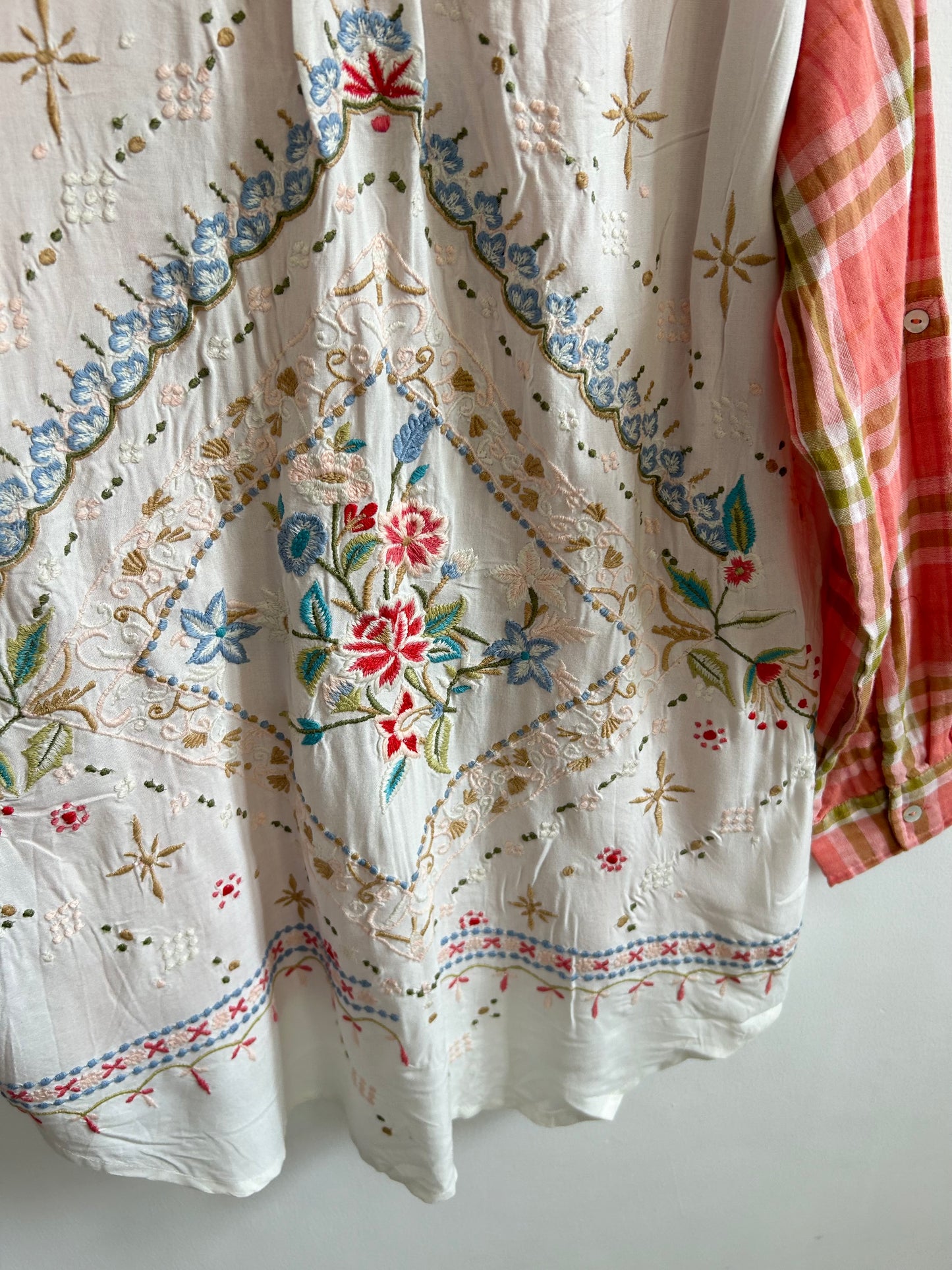Back Embroidered Striped Shirt