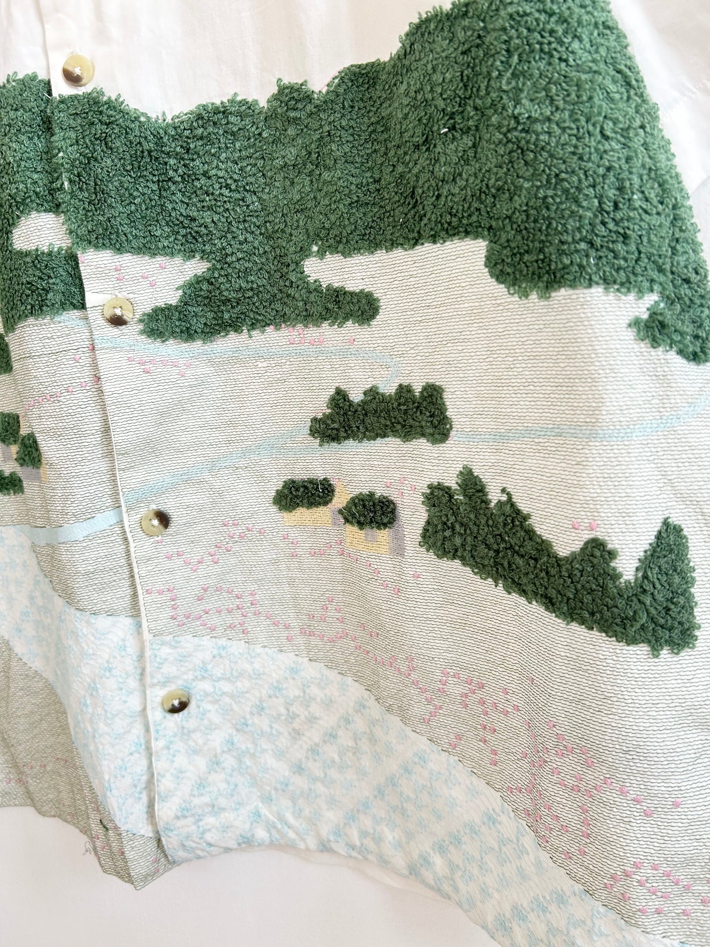 Cotton Embroidered 3-d textured Shirt