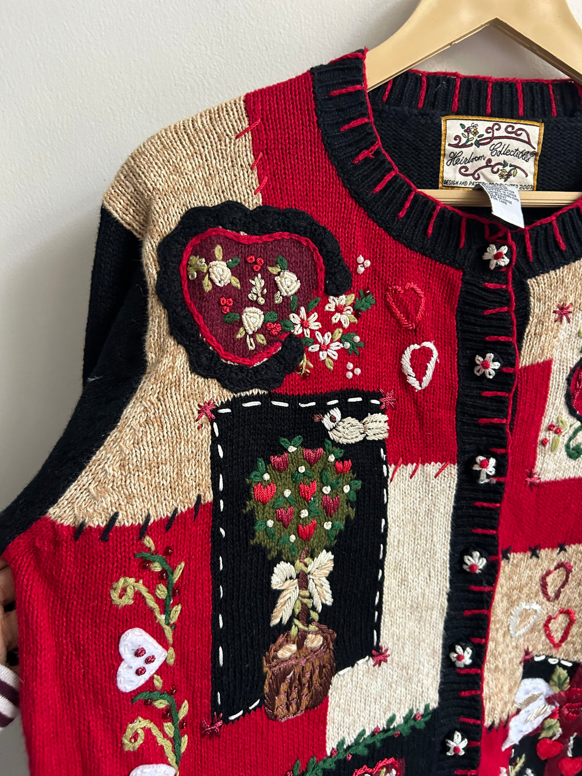 Valentine Heart Patchwork Cardigan
