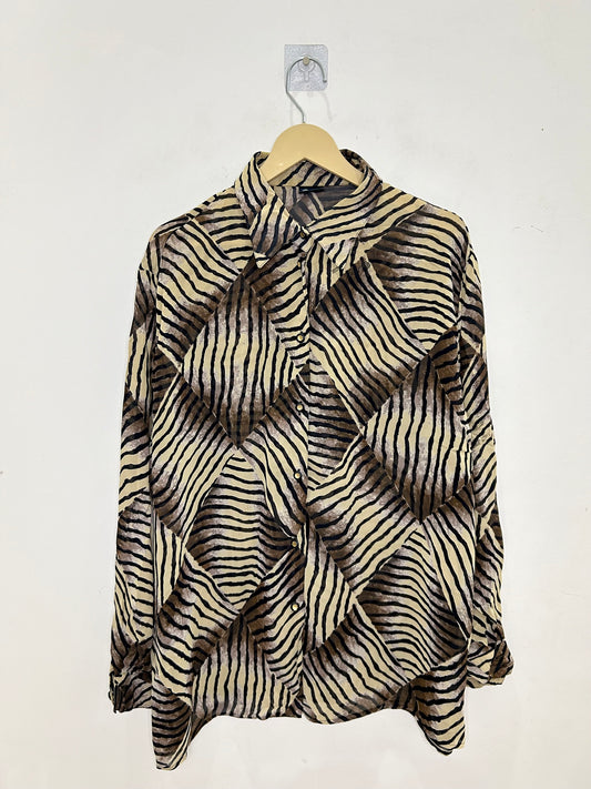 Zig zag Brown Shirt: Chest- 52”