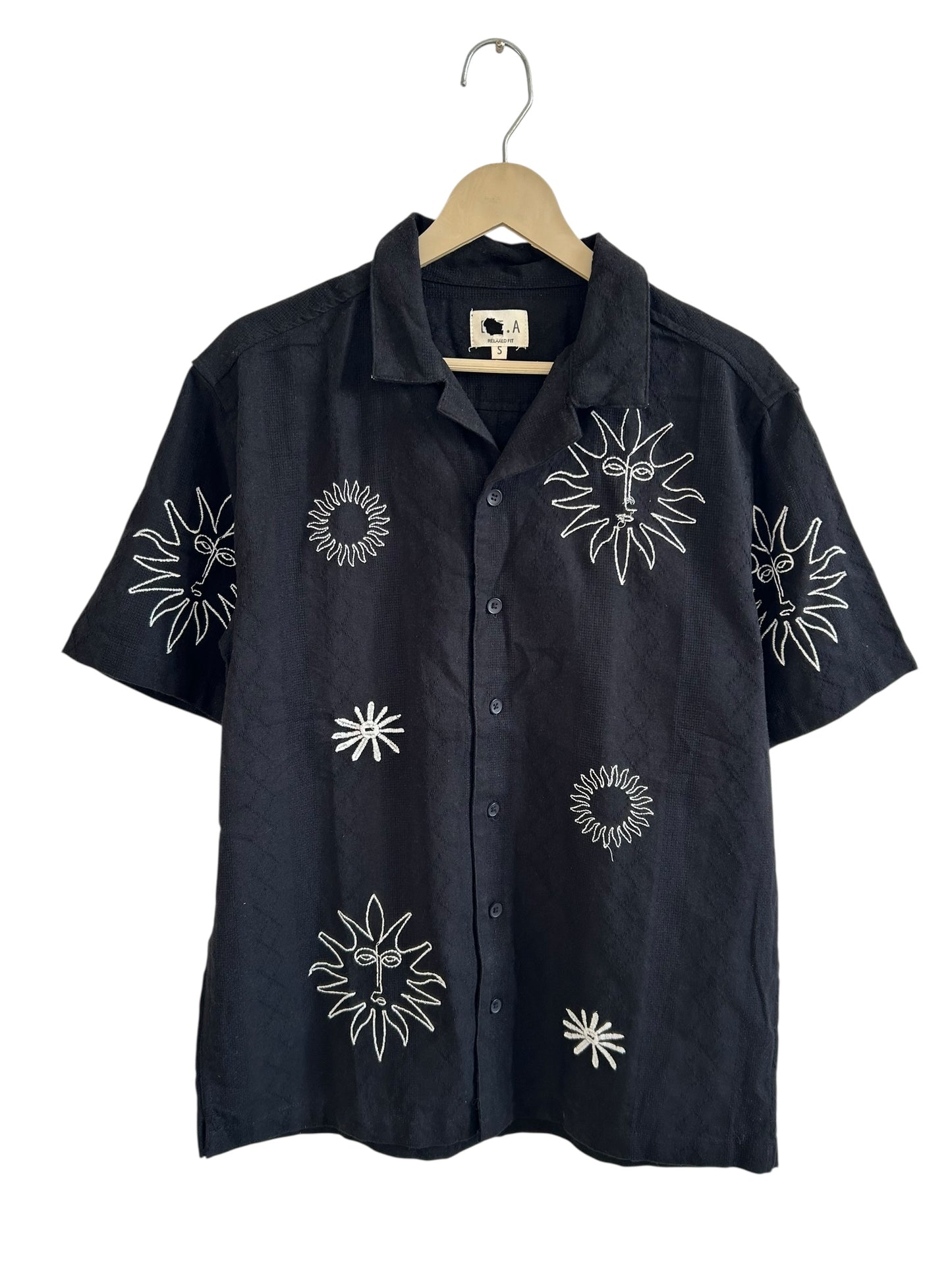Sun& Moon Cotton Embroidered Shirt