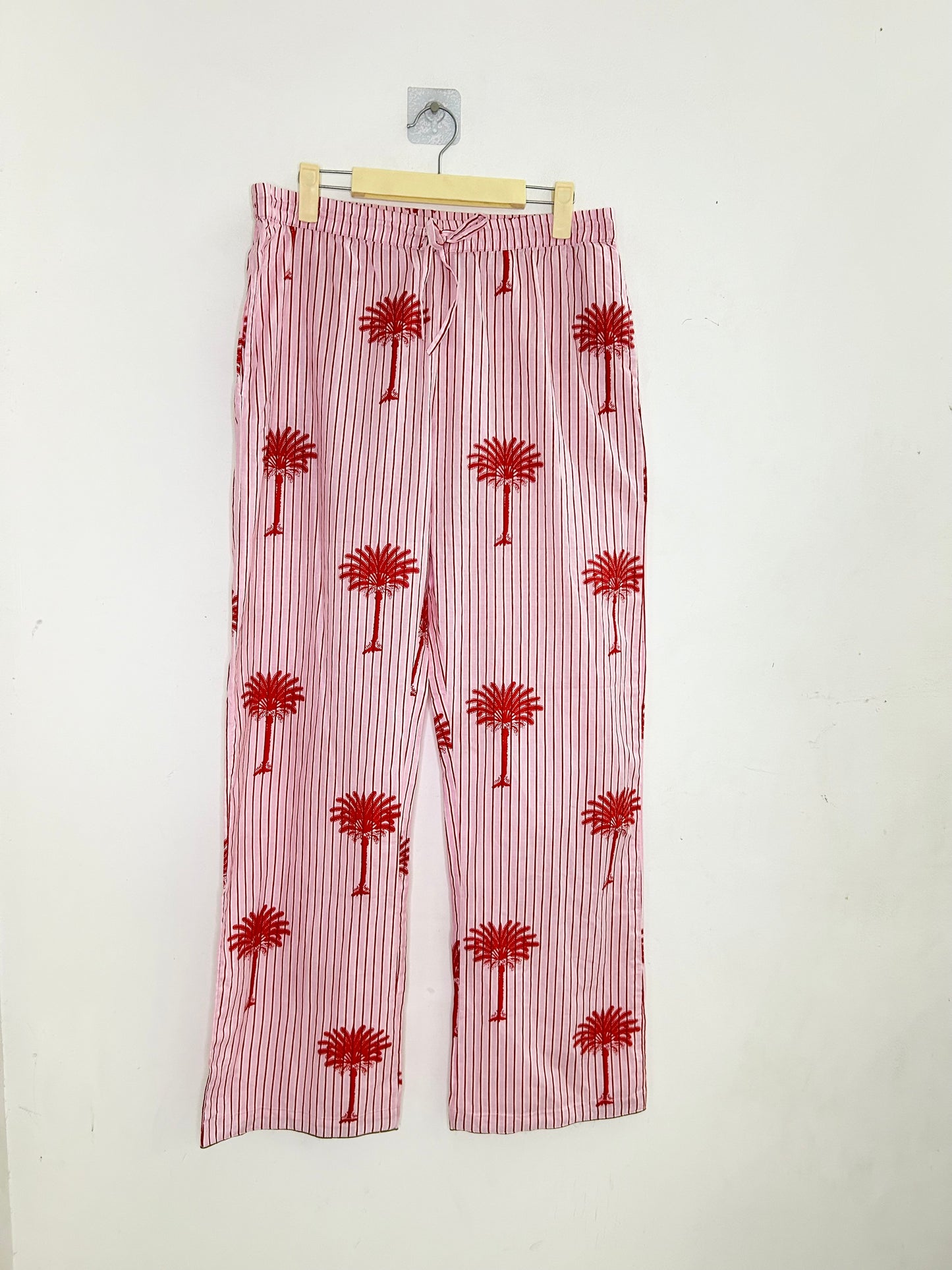 Palm Tree Striped Cotton Co-Ord Set