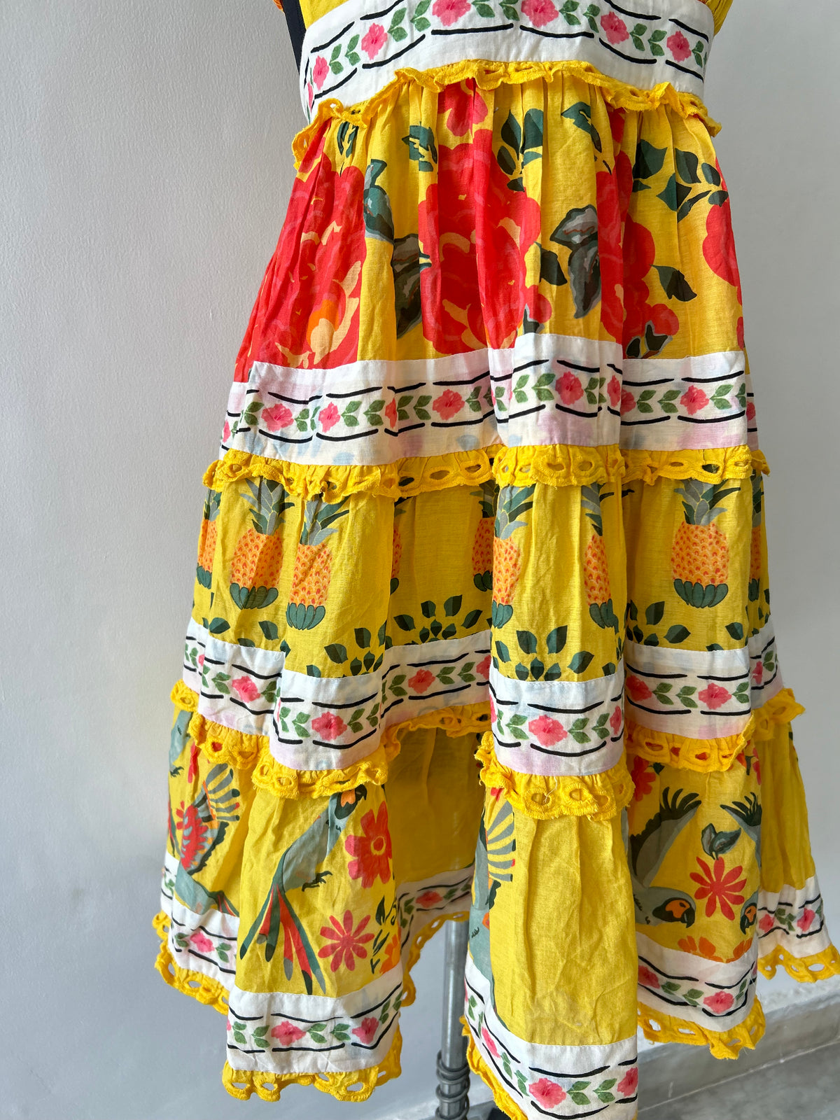 Halterneck Yellow Dress: 36”