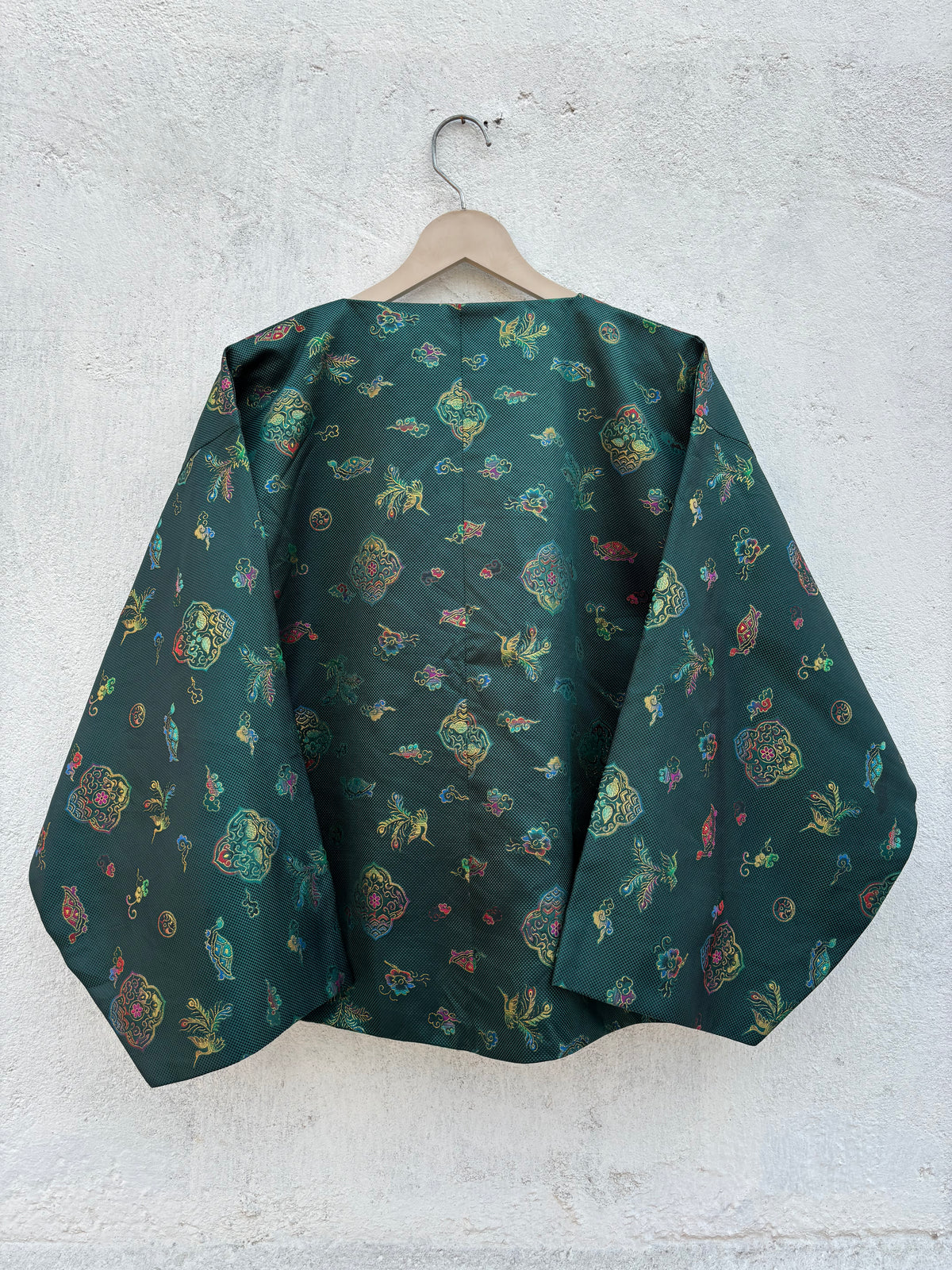 Green Vintage Floral Jacket: 46”