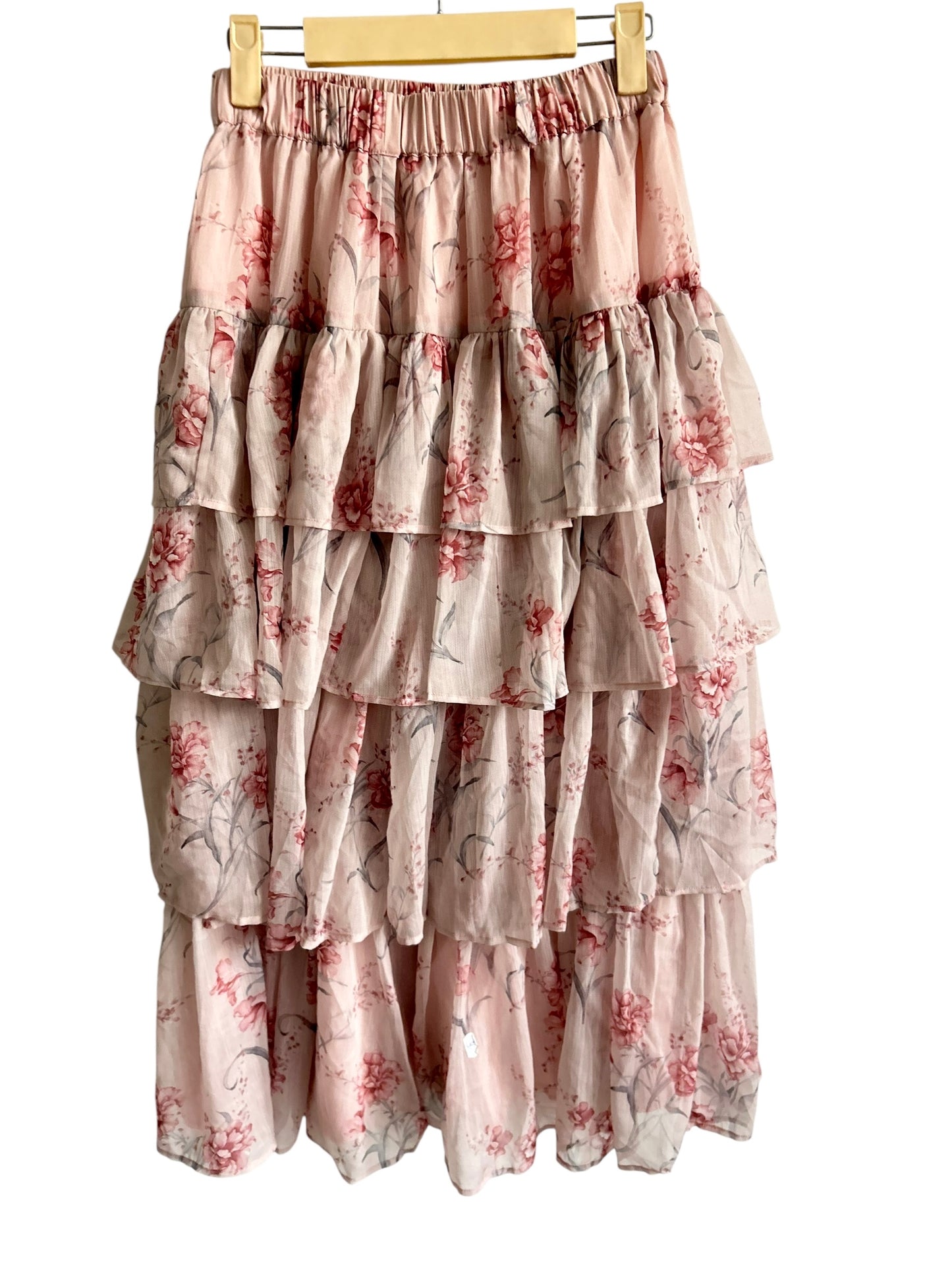 Ruffle Floral Skirt