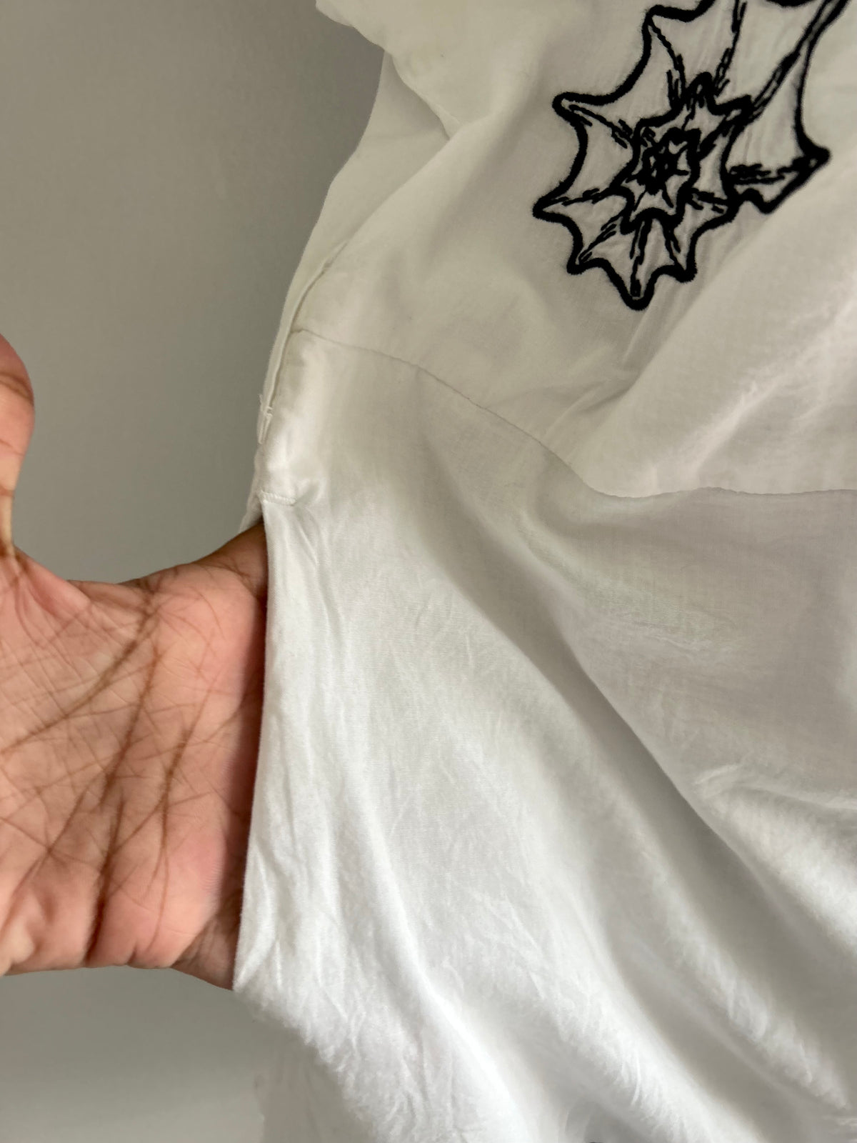 White Cotton Embroidered Dress