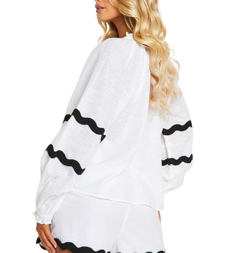 Boohoo White Cotton Top