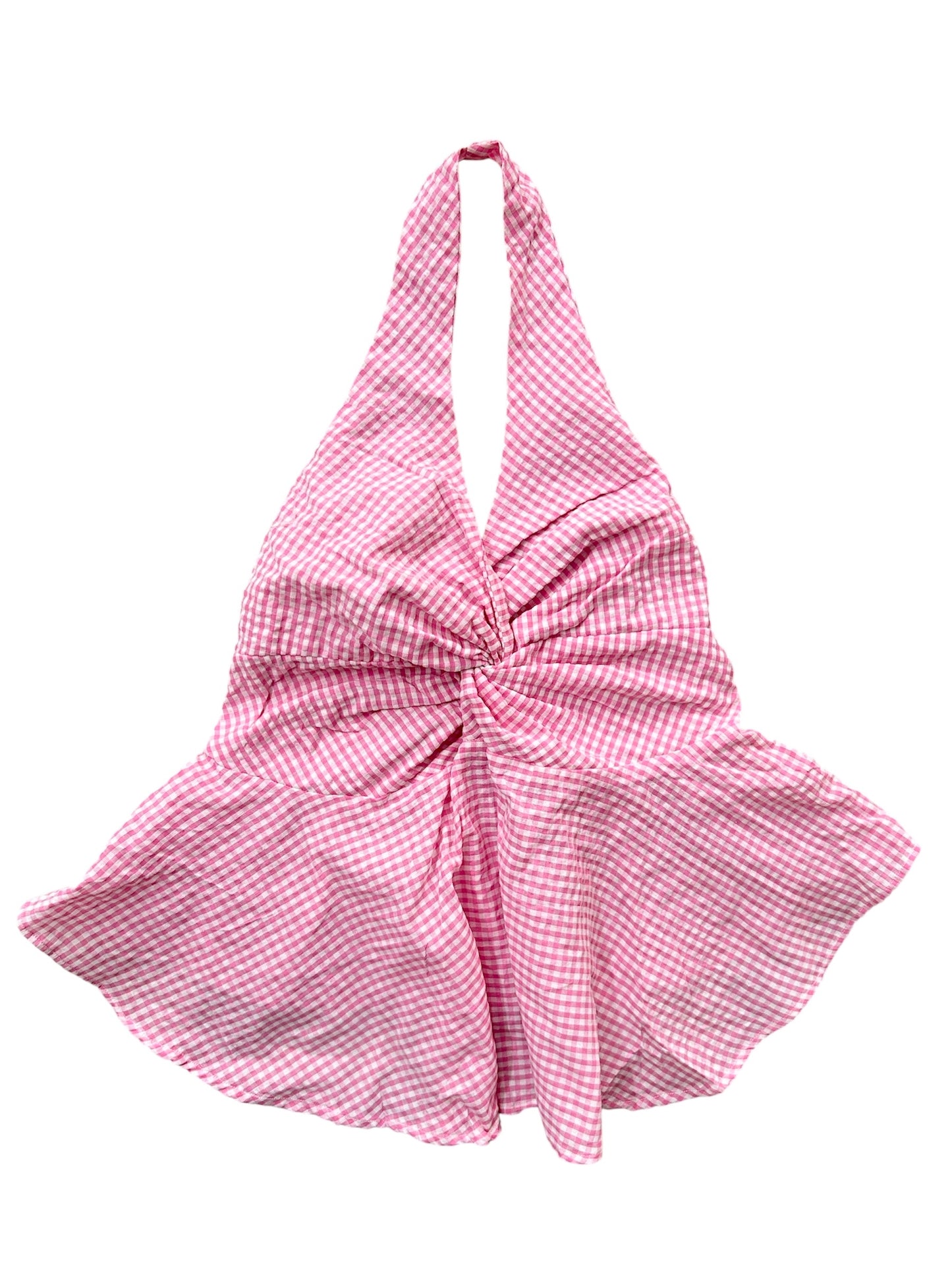 Halterneck Pink Twisted Top