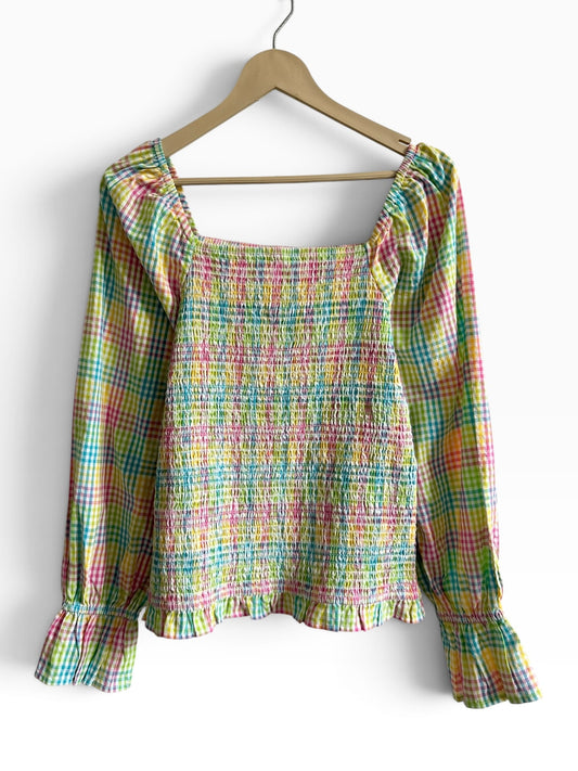 Ruched Multicolor Top: 36”