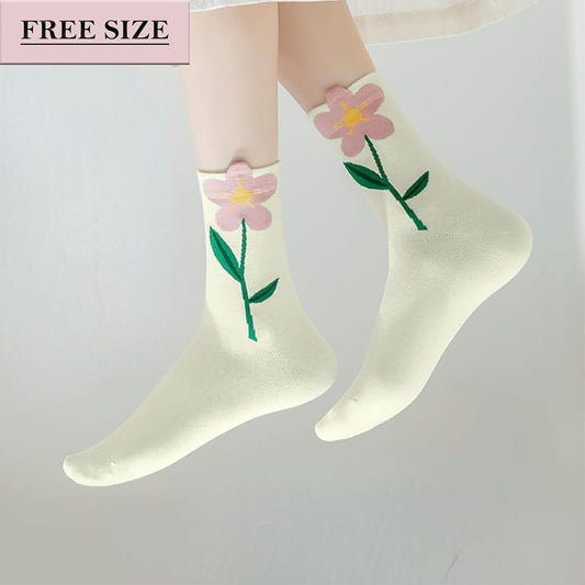 Tulip White Socks