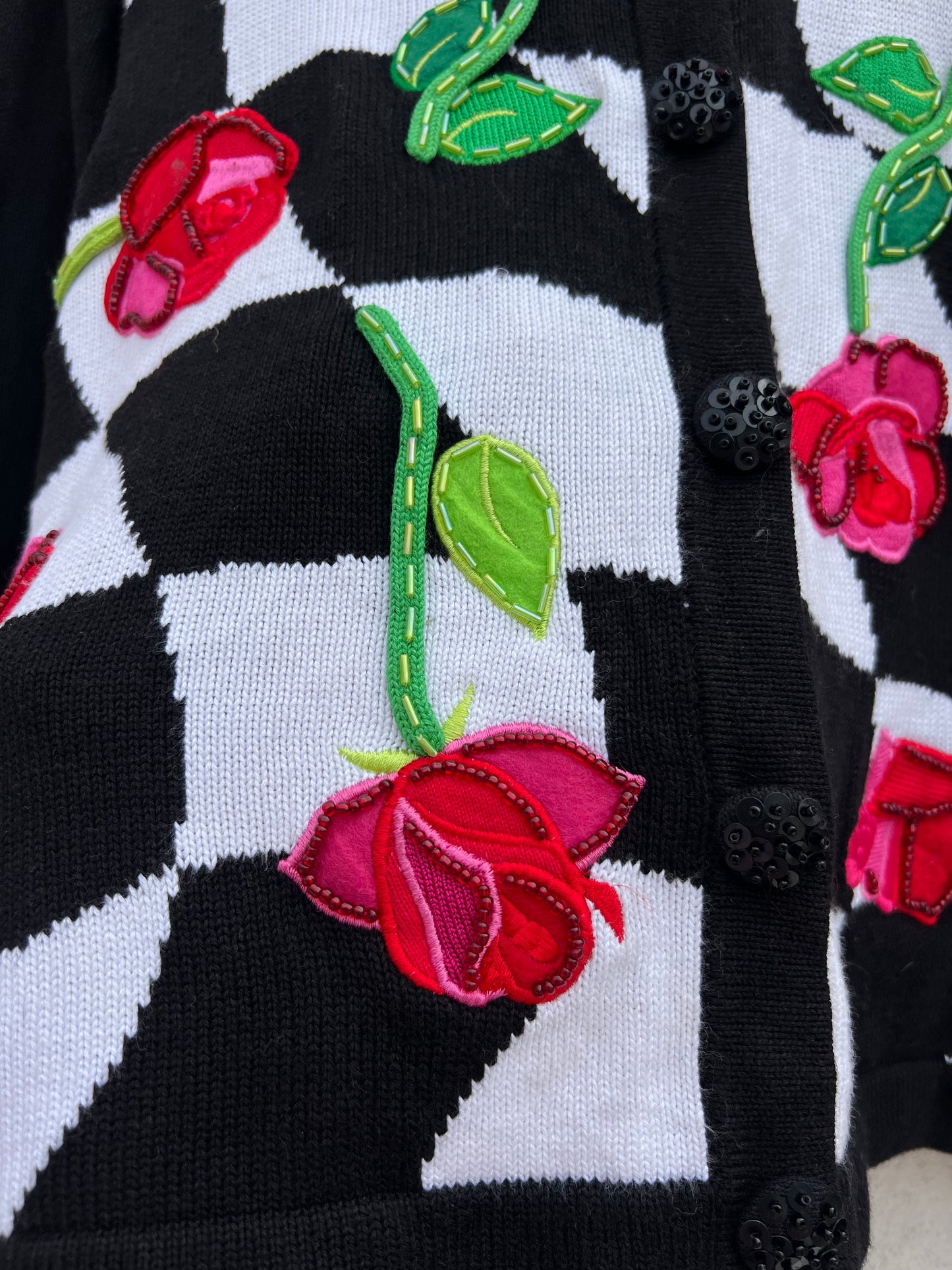 Rose Beaded Sweater