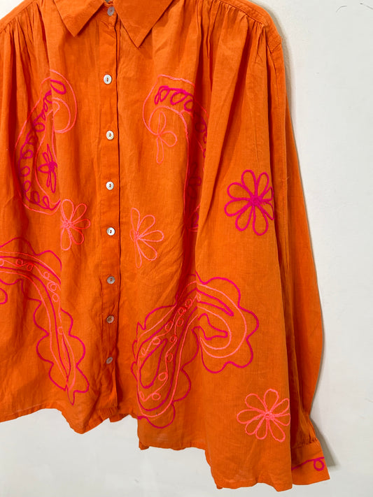 Embroidered Threadwork Shirt