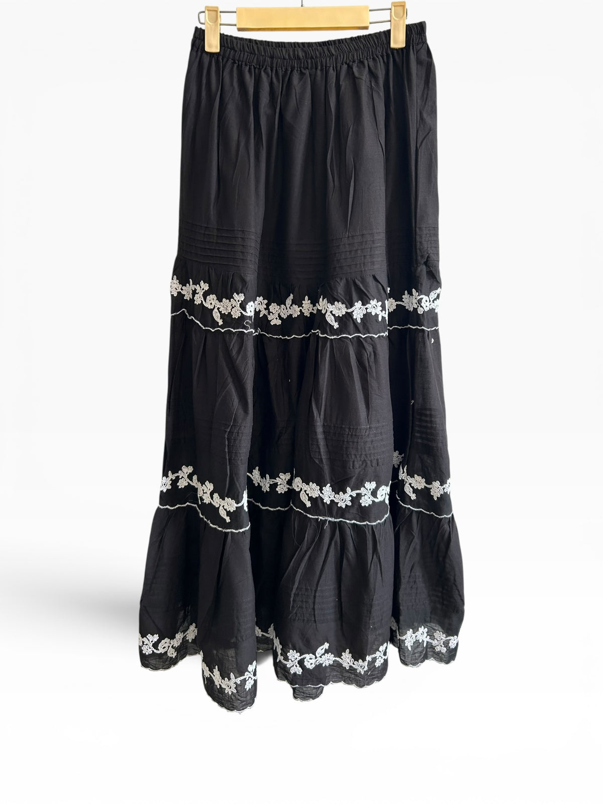 Black Skirt with white detailing