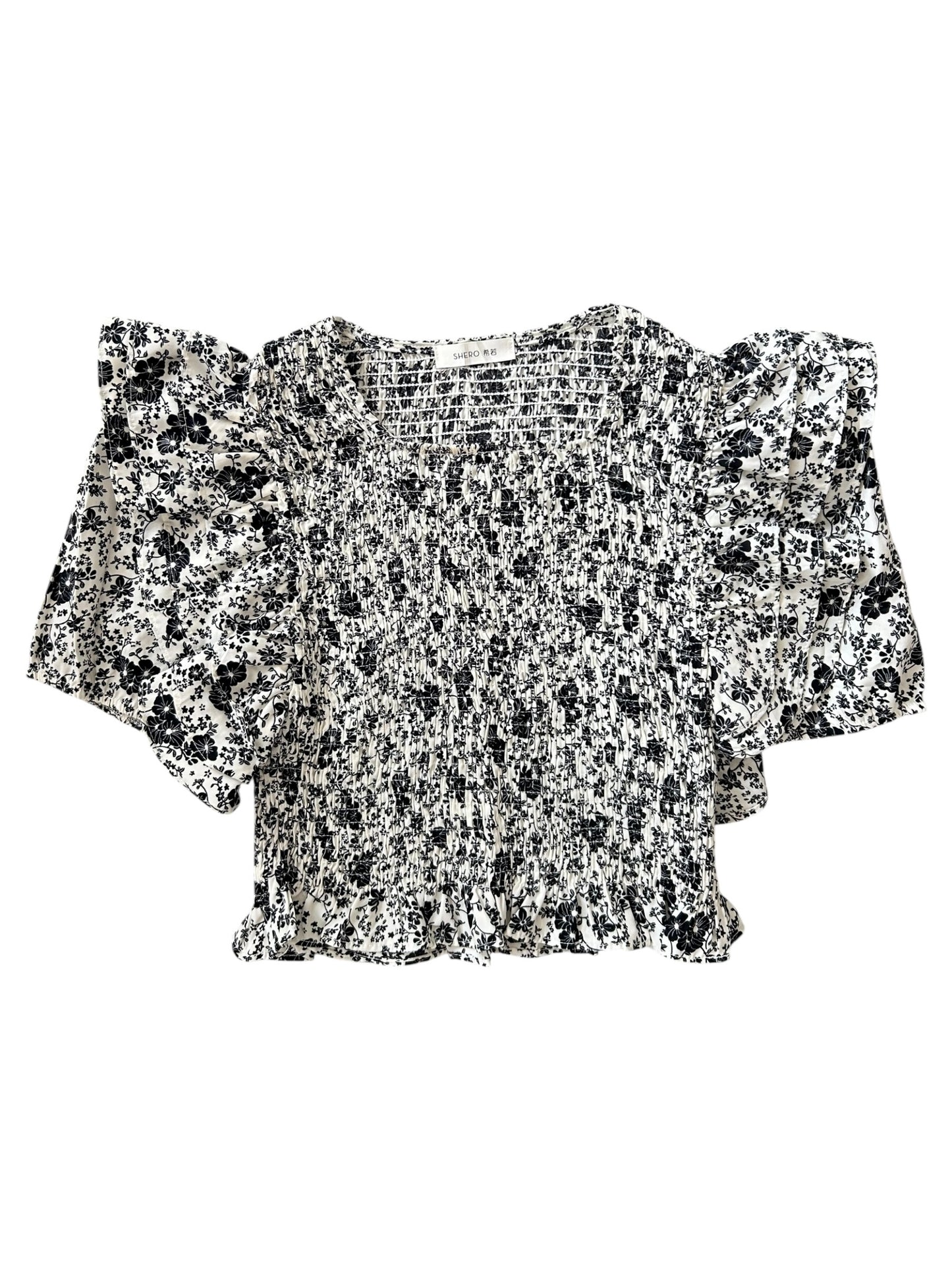 Floral Shirred Top