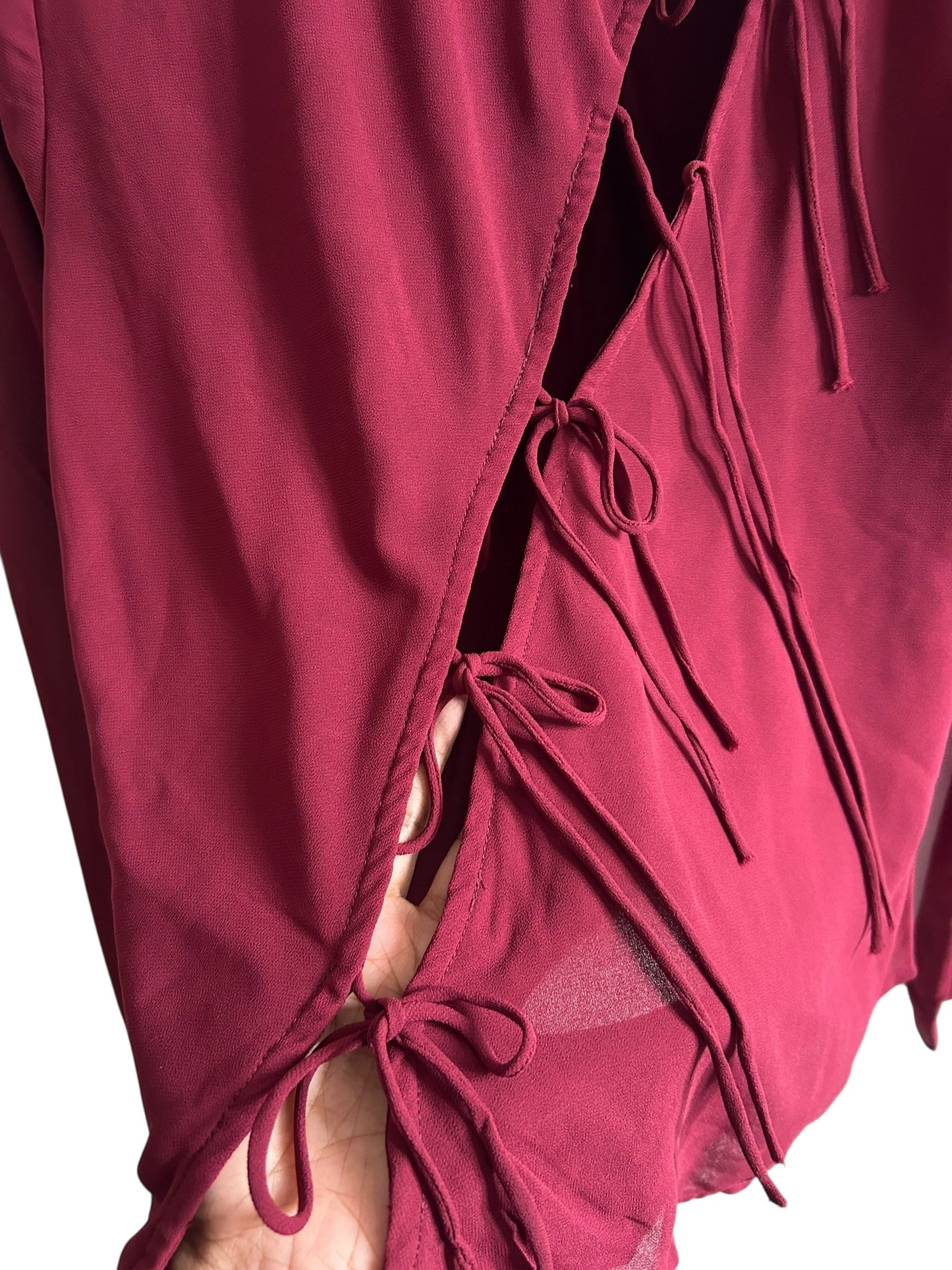 Burgundy Knot Top