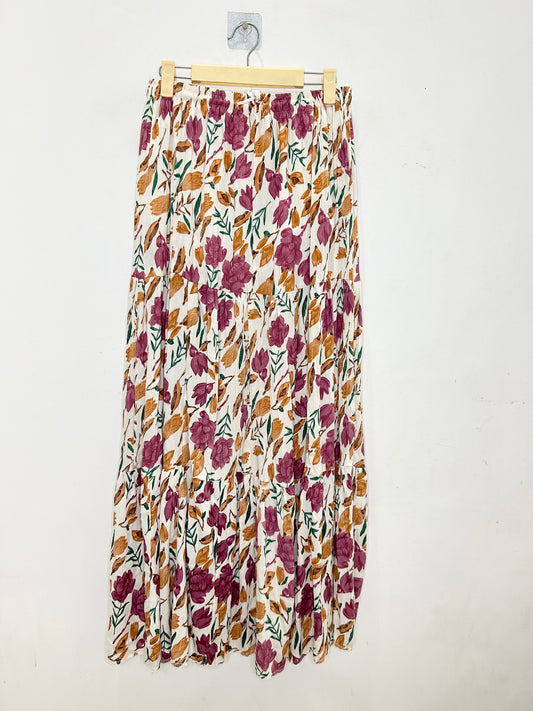 Lotus Print Skirt