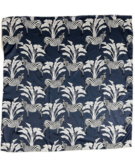 Zebra Print Scarf: 41” x 41”