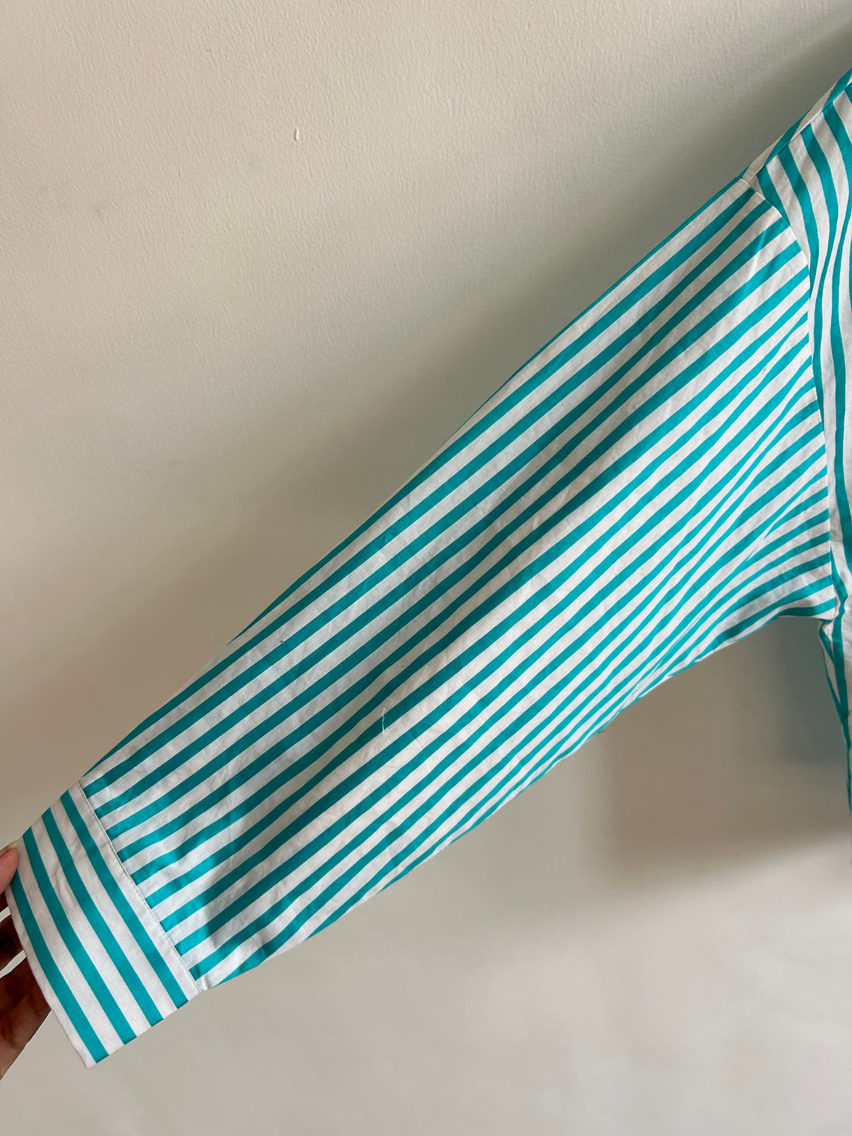 Striped Blue Shirt: 38”