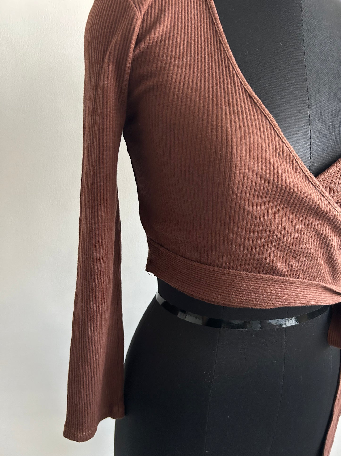 Brown Wrap Top