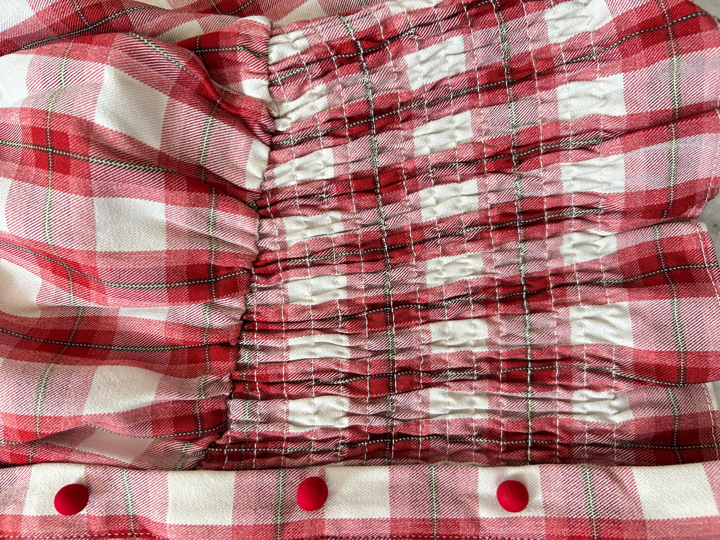 Checkered Off-Shoulder Top