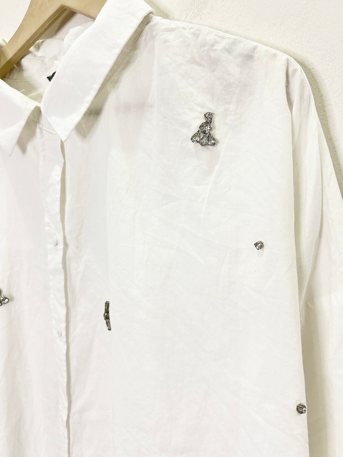 White Embellished Shirt