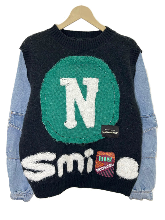 Black Smiley Sweater