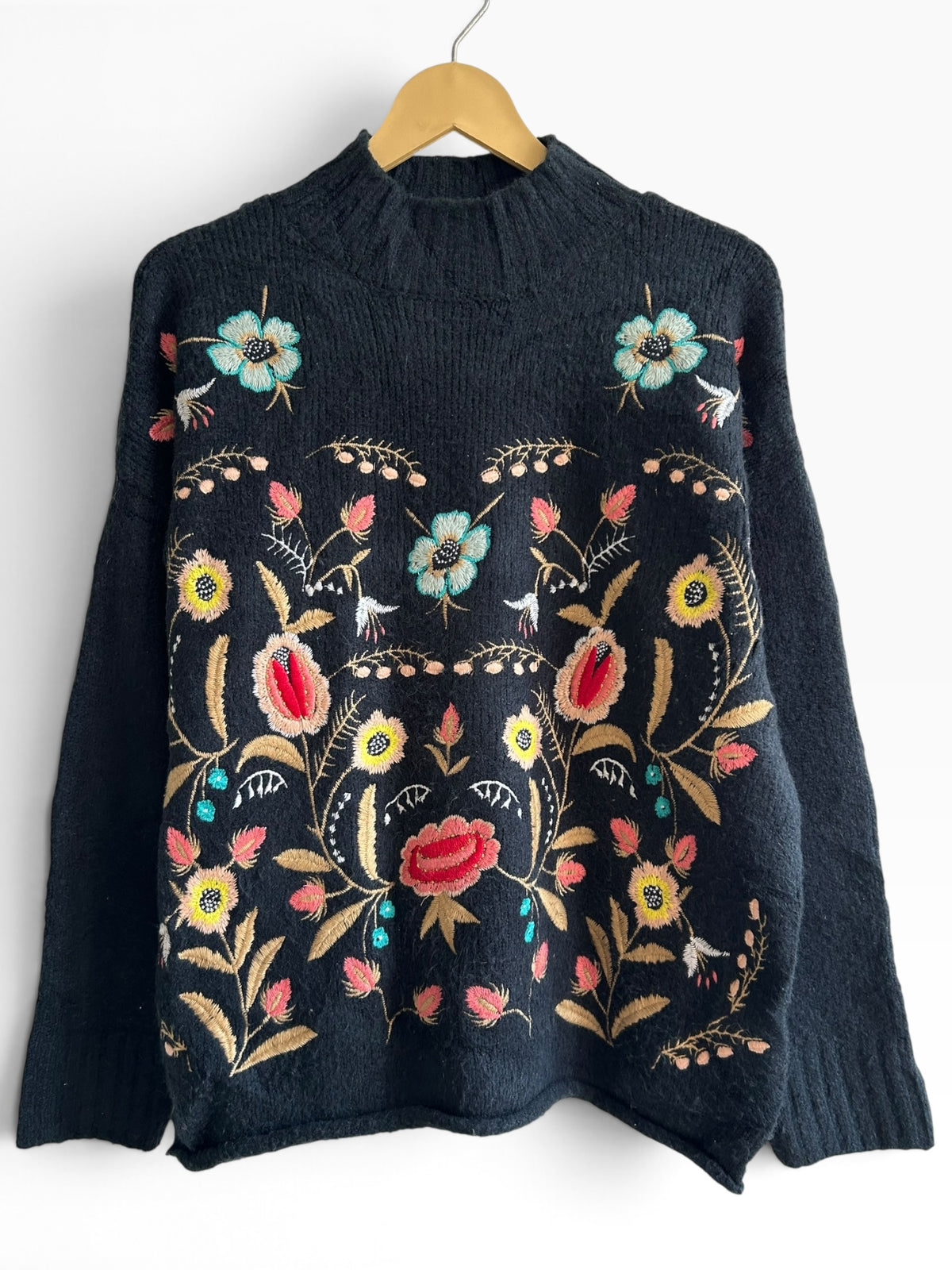 Floral Embroidered Sweater