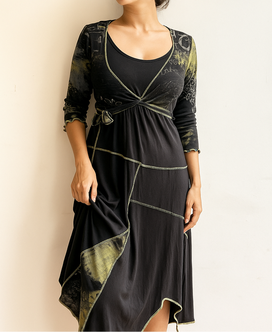 Vintage Front Knot Dress
