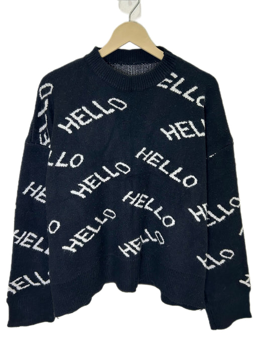 Hello Black Sweater