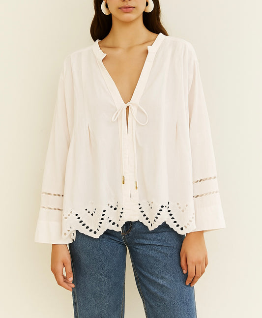 Front Knot Cotton Top