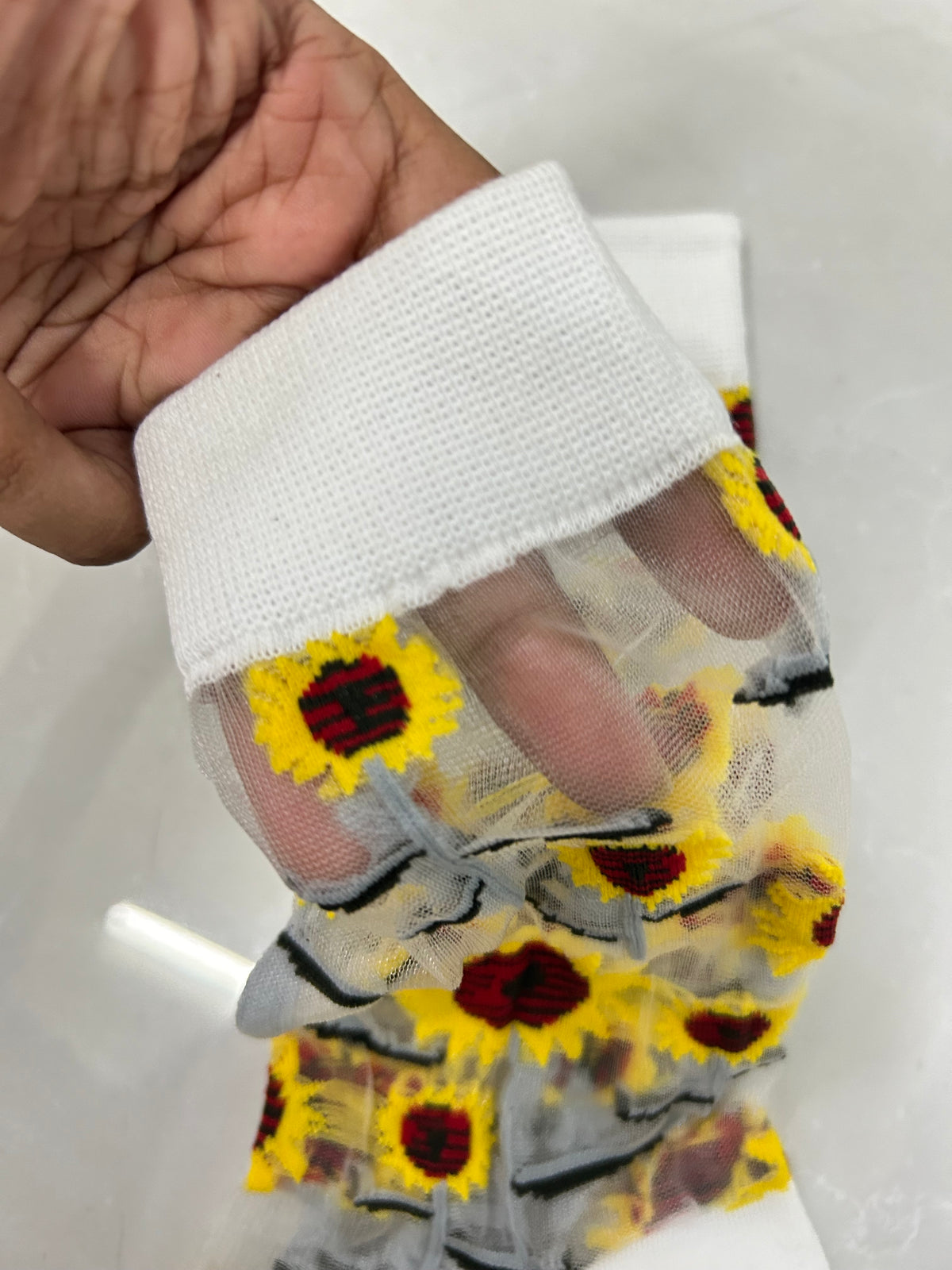 Mesh Sunflower Socks