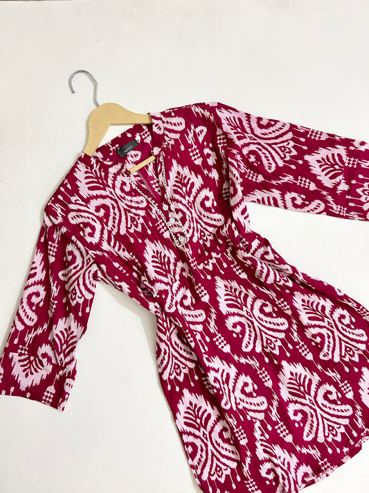 Ethnic Red Kurta Top
