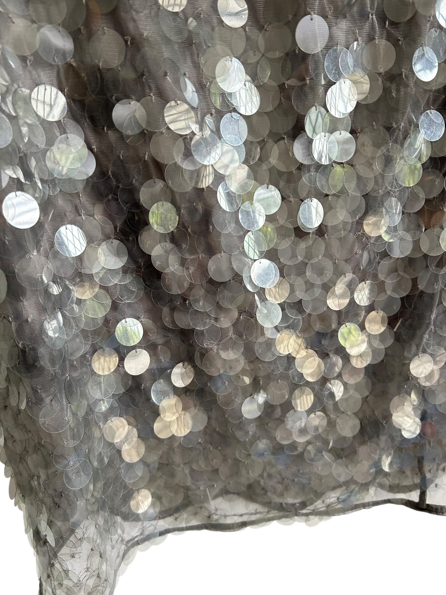 Grey Sequined Skirt