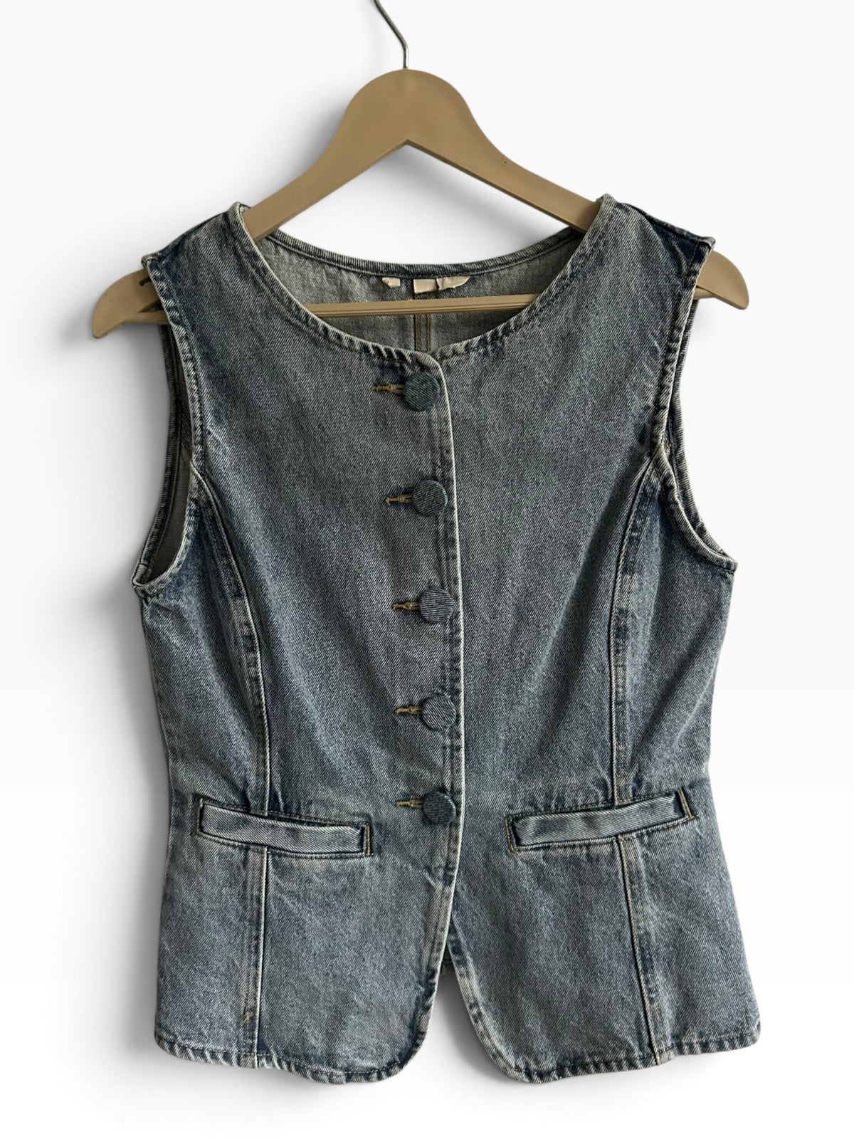 Denim Vest Top: 34”