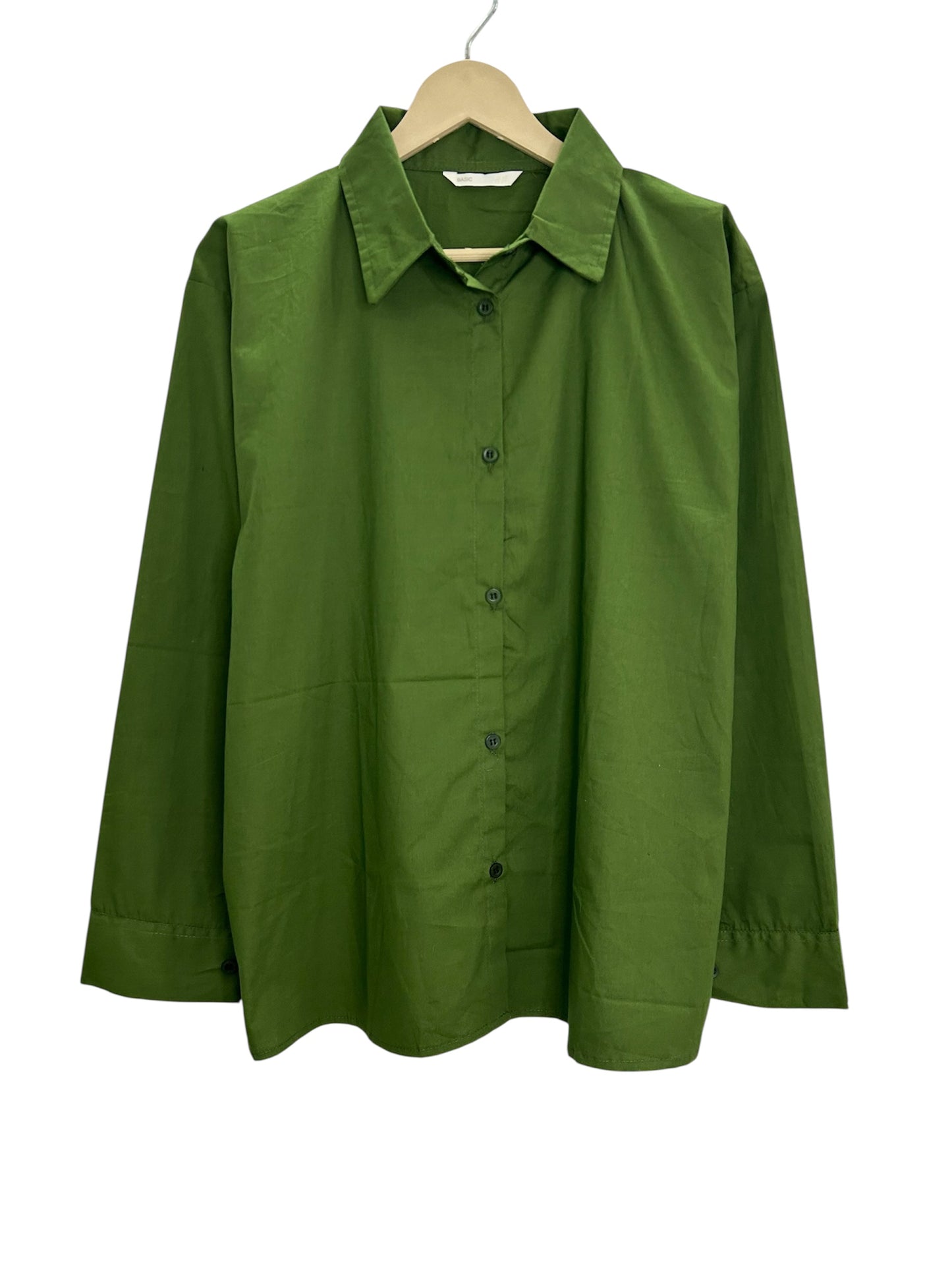 Cotton Green Solid Shirt