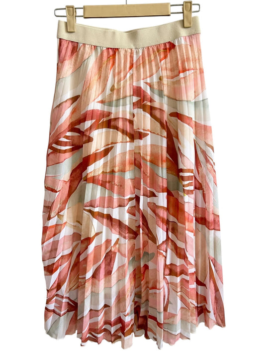 Pleated Floral Skirt
