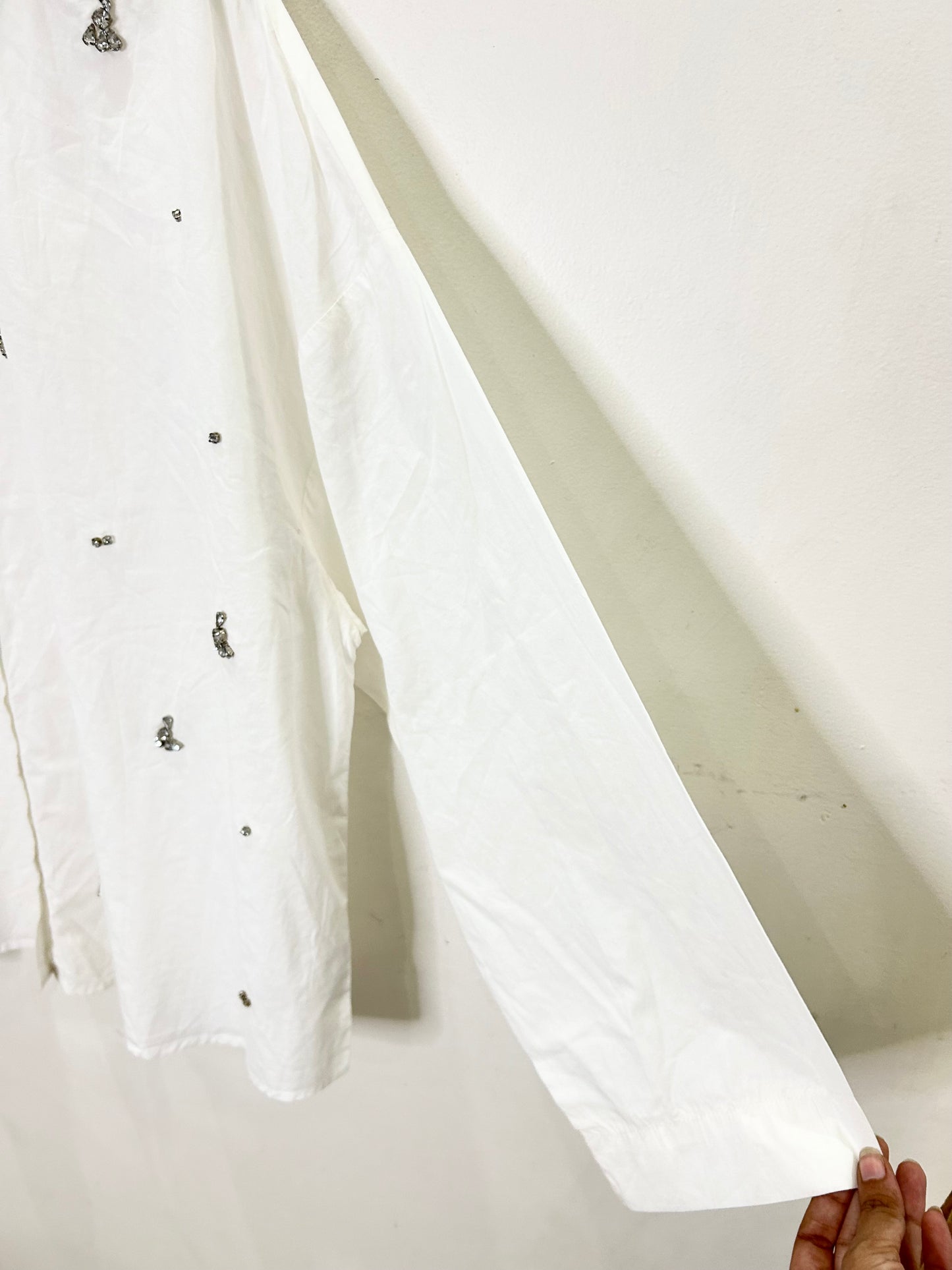 White Embellished Shirt