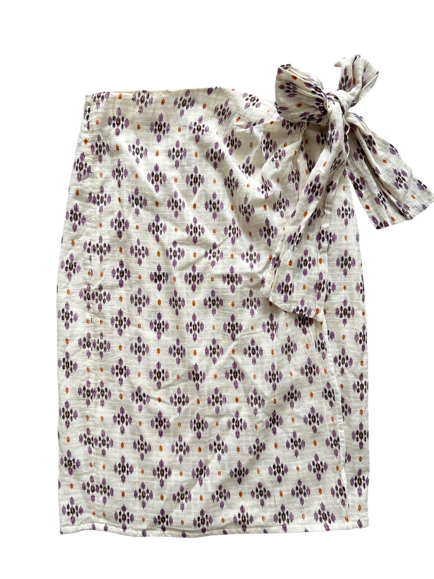 Cotton Ikkat Print Wrap Skirt