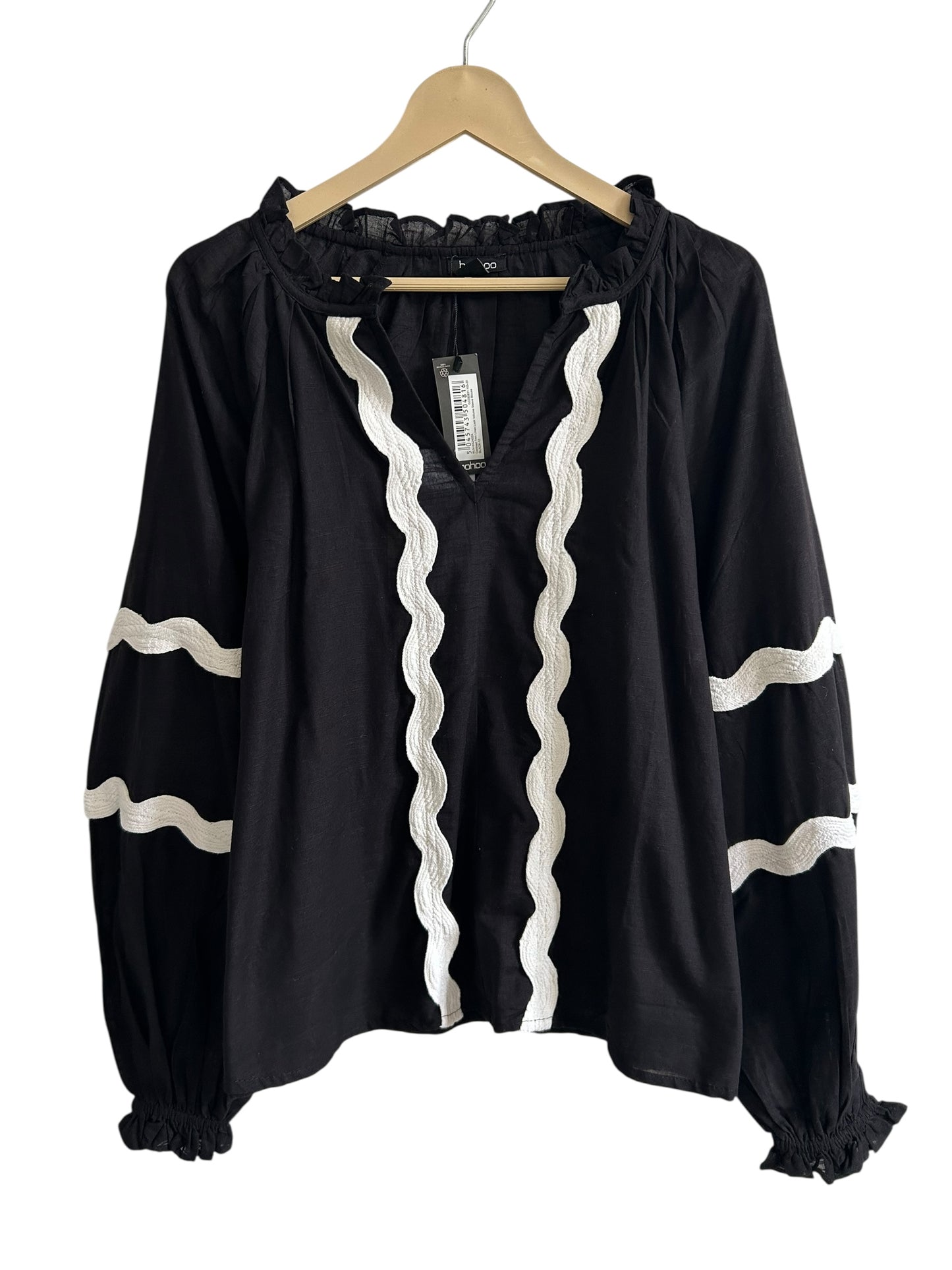 Boohoo Black Cotton Top