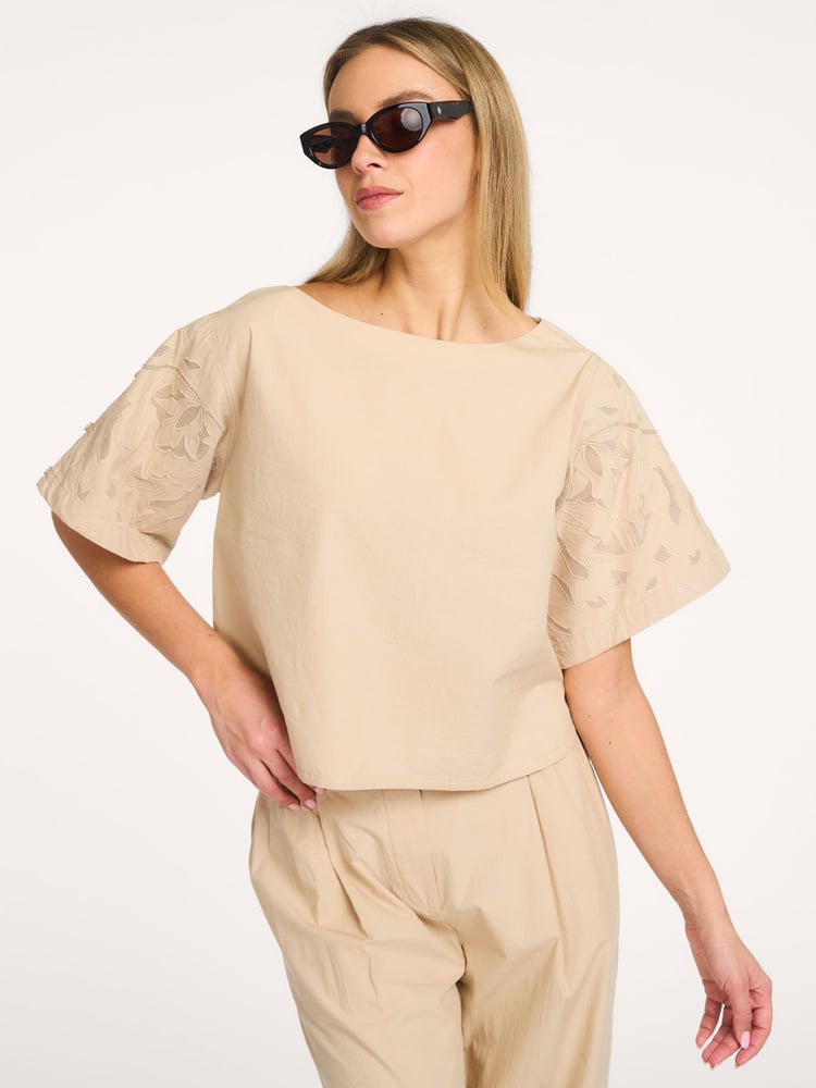 Beige Cotton Top