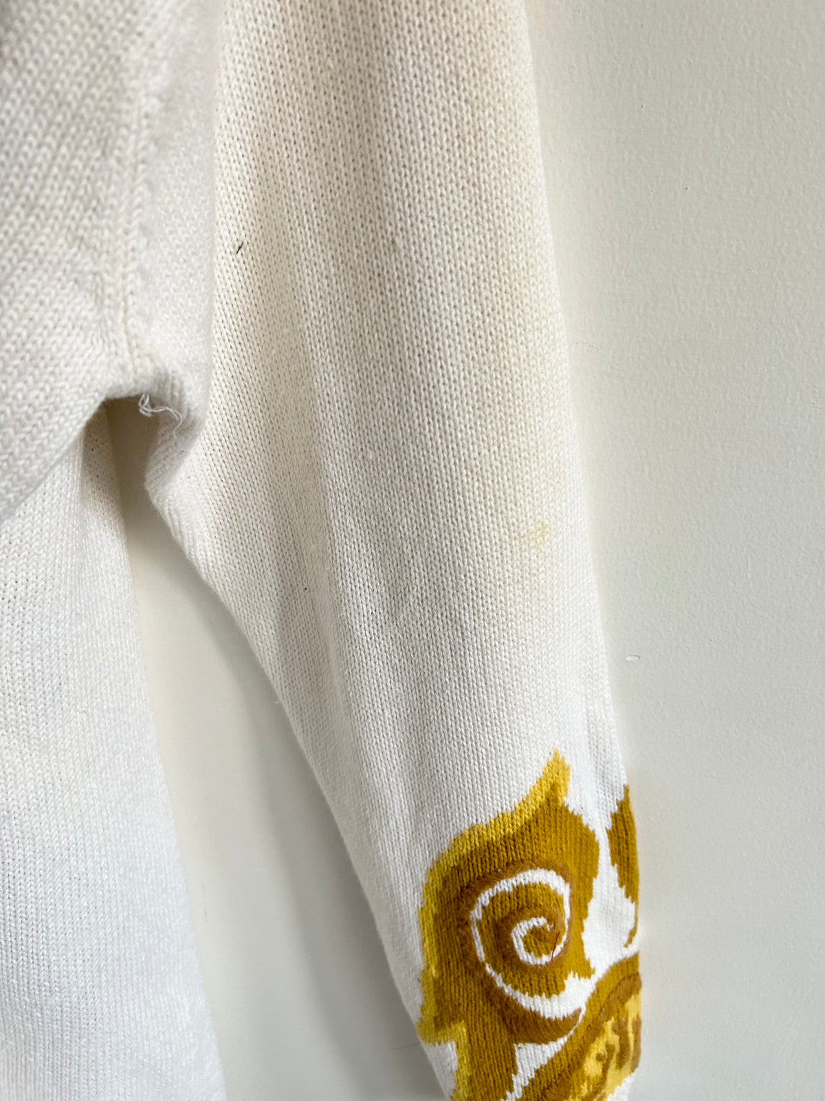 Vintage Baroque Scrollwork Knit Sweater
