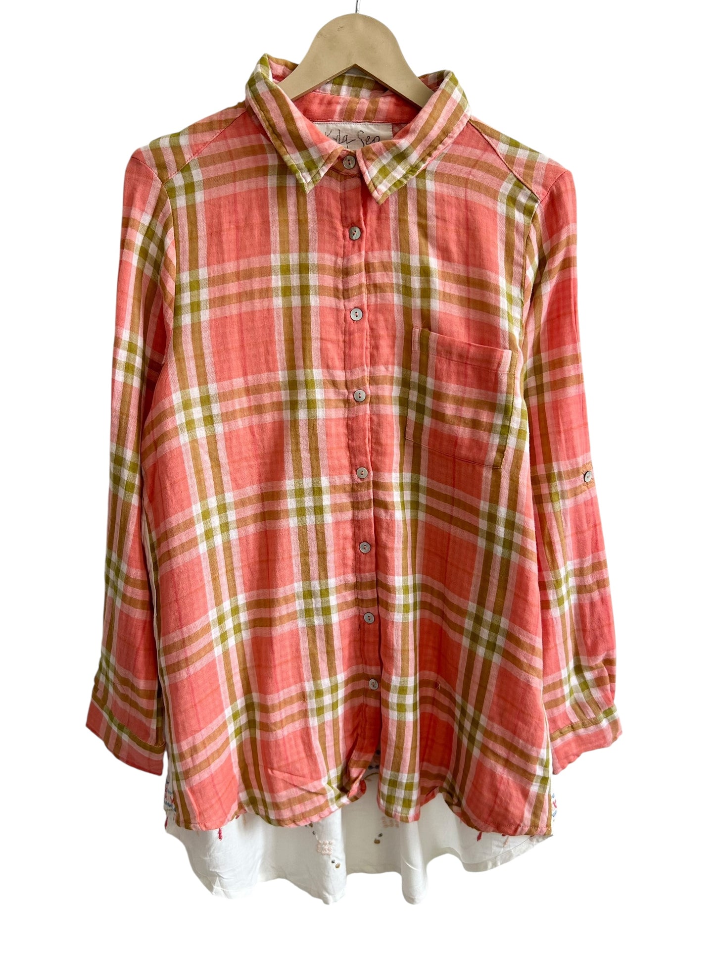 Back Embroidered Striped Shirt