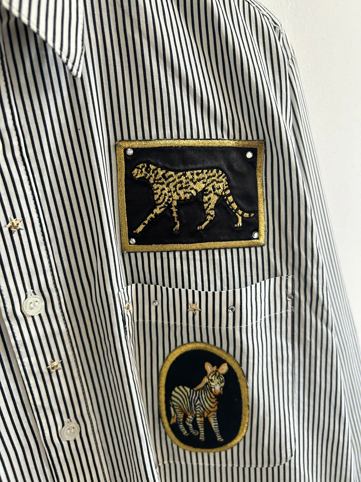 Zebra Striped Shirt: 42”
