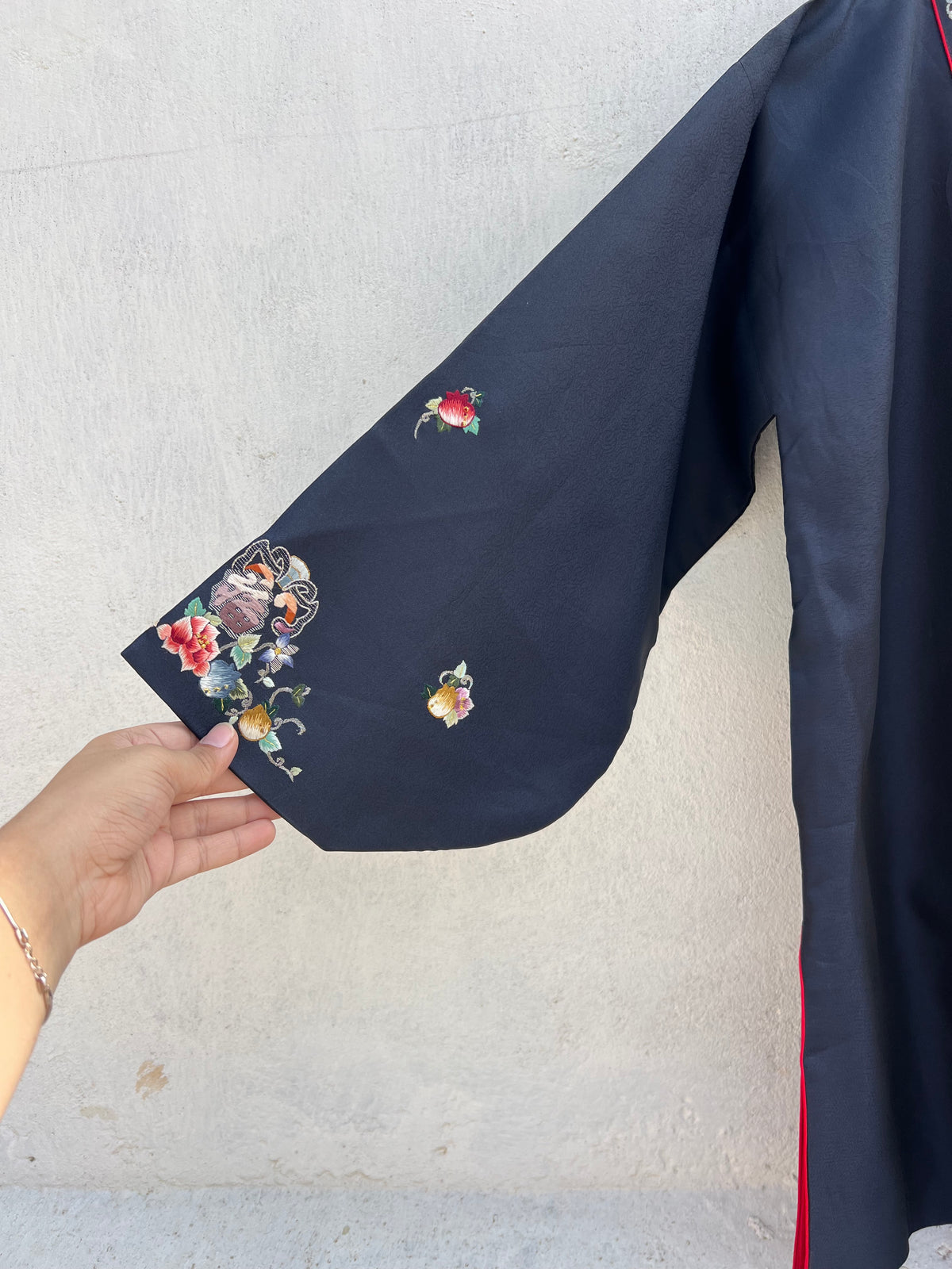 Blue Floral Jacket: 42”