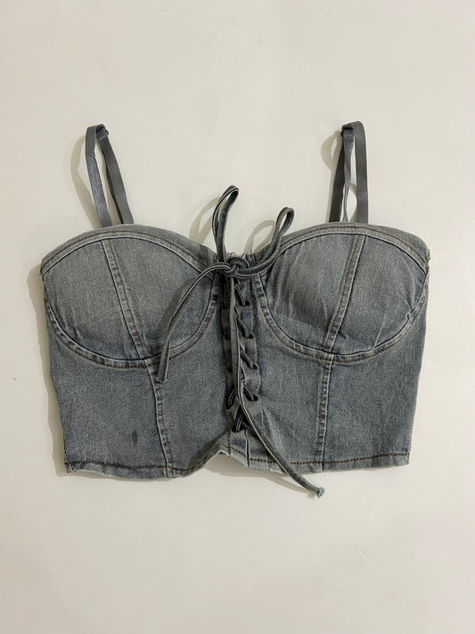 Denim Bustier Top
