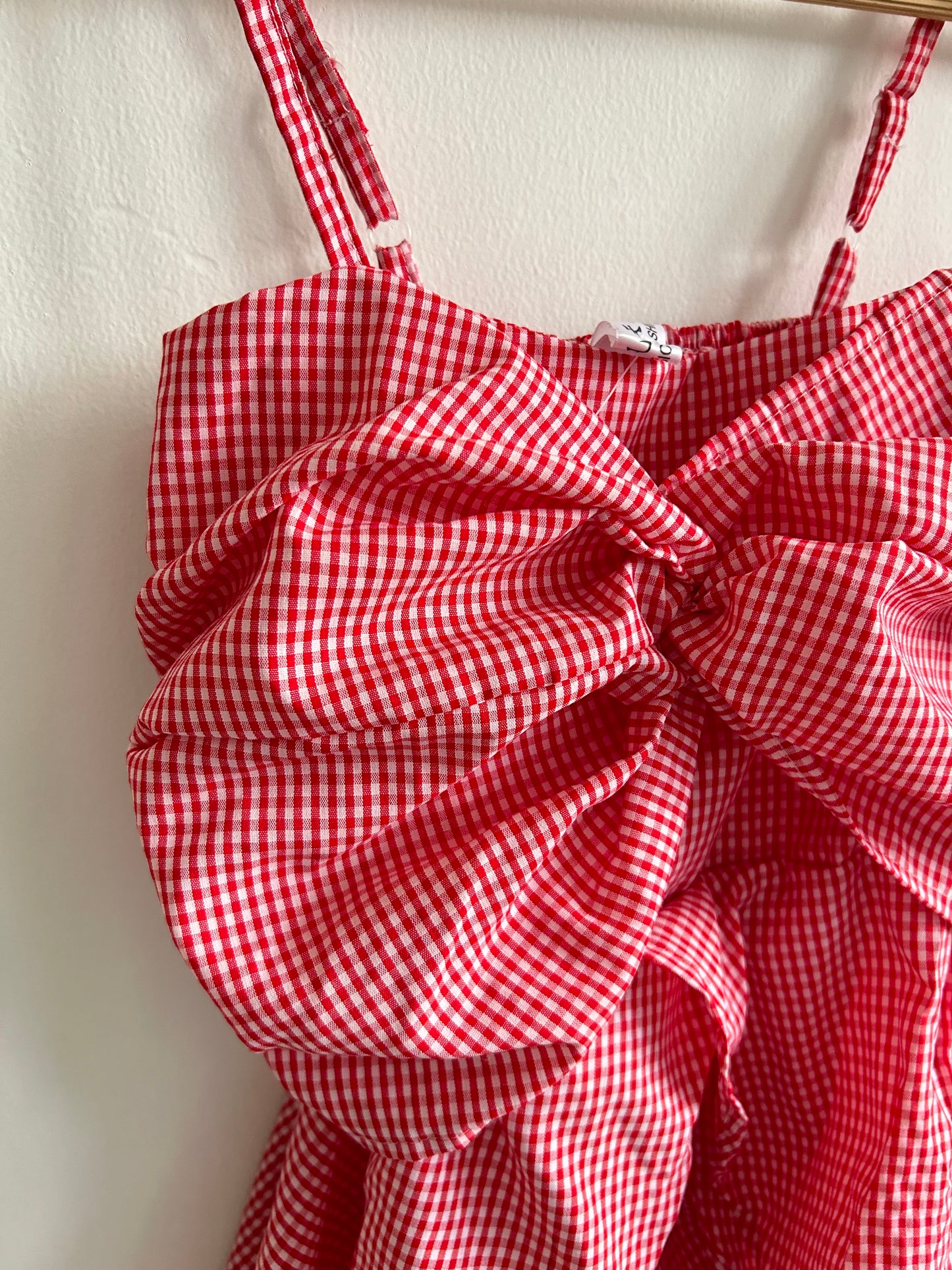 Gingham Red Top