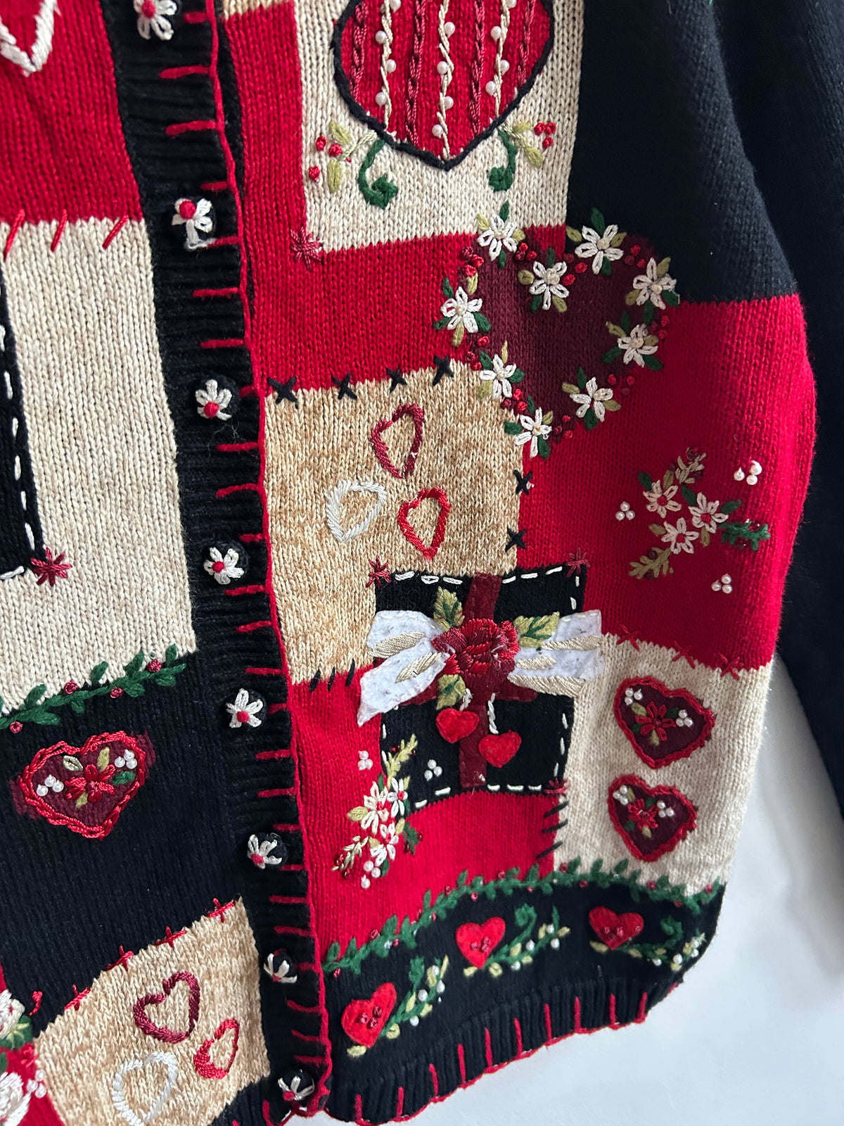 Valentine Heart Patchwork Cardigan